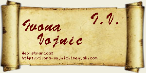 Ivona Vojnić vizit kartica